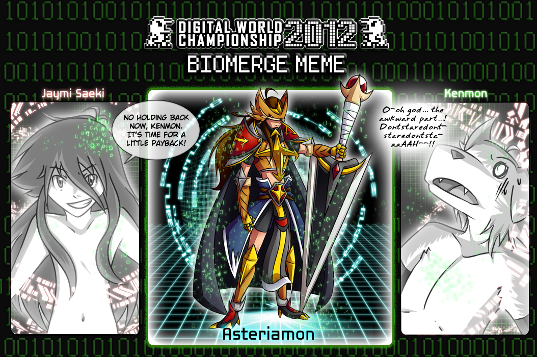 1girl 2012 2others ahoge alternate_universe antenna_hair armpits artist_request binary biomerge blank_eyes brown_hair character_name clenched_teeth collarbone completely_nude digimon digimon_tamers embarrassed energy english_text facing_viewer fangs flat_chest floating_hair friends full_body fusion greyscale_with_colored_background hair_between_eyes hair_censor hair_over_breasts happy long_hair looking_at_viewer looking_up matrix_evolution multiple_others navel neck nude open_mouth original out-of-frame_censoring outstretched_arms smirk speech_bubble spread_arms standing sweat talking teeth tomboy topless_frame unworn_clothes upper_body v-shaped_eyebrows worried