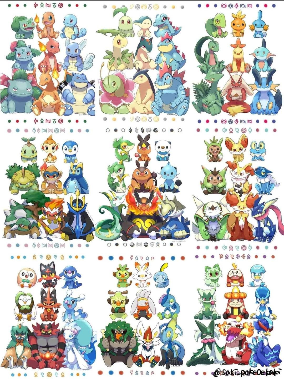 bayleef blastoise blaziken braixen brionne bulbasaur charizard charmander charmeleon chesnaught chespin chikorita chimchar cinderace combusken crocalor croconaw cyndaquil dartrix decidueye delphox dewott drizzile emboar empoleon fangs fennekin feraligatr fire floragato froakie frogadier fuecoco full_body gen_1_pokemon gen_2_pokemon gen_3_pokemon gen_4_pokemon gen_5_pokemon gen_6_pokemon gen_7_pokemon gen_8_pokemon greninja grookey grotle grovyle highres incineroar infernape inteleon ivysaur litten marshtomp meganium meowscarada monferno mudkip multiple_others nintendo oshawott pignite piplup pokemon popplio primarina prinplup quaquaval quaxly quaxwell quilava quilladin raboot rillaboom rowlet saki_pokeoekaki samurott sceptile scorbunny serperior servine sitting skeledirge smile snivy sobble sprigatito squirtle swampert tail tepig third-party_source thwackey torchic torracat torterra totodile treecko turtwig typhlosion venusaur wartortle white_background