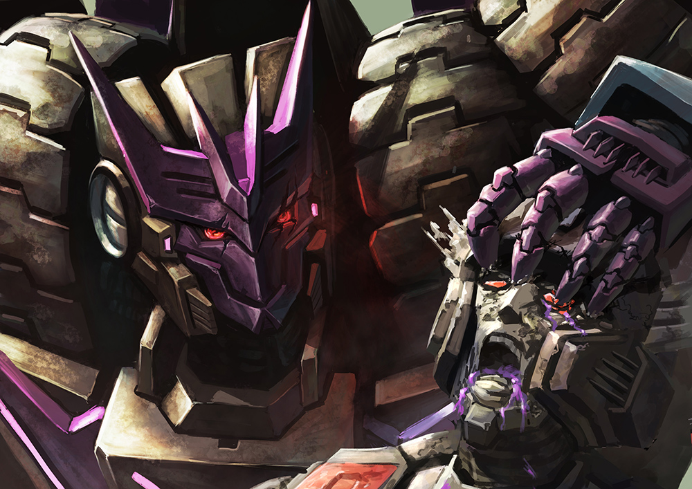 badge blood blood_from_mouth decepticon energon gouged_eye glowing glowing_eyes insignia mecha no_humans red_eyes robot scar science_fiction tarn the_transformers_(idw) transformers zhen_long