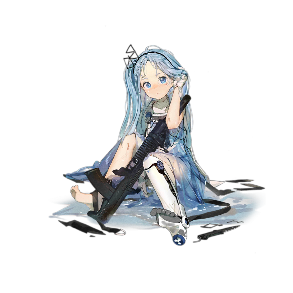 1girl ads_(girls&#039;_frontline) ads_amphibious_rifle ankle_strap assault_rifle barefoot blue_dress blue_eyes blue_hair blush bubble bullpup caseless_firearm combat_knife dress dual-medium_assault_rifle feet female_focus floating_hair full_body girls&#039;_frontline gloves grenade_launcher gun hairband hand_in_own_hair hand_up holding holding_gun holding_weapon kbp_instrument_design_bureau knife long_gun long_hair multiple-barrel_gun official_art open_mouth prosthesis prosthetic_leg puffy_short_sleeves puffy_sleeves rifle russian_text see-through_clothes see-through_dress short_sleeves sidelocks sitting solo suppressor symbol-shaped_pupils toes translucent_dress transparent_background tskib_soo two-tone_dress underbarrel_grenade_launcher underwater_firearm weapon wet white_dress white_gloves xiao_chichi