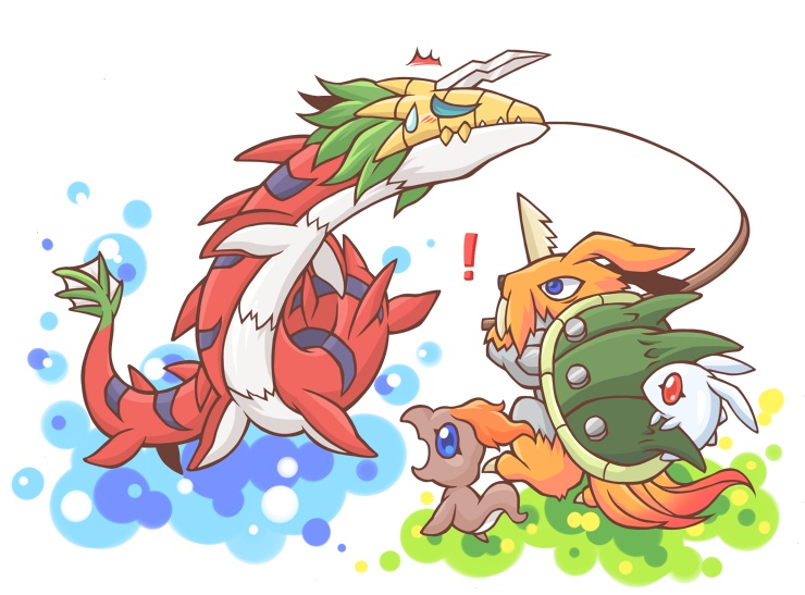 blue_eyes digimon digimon_(creature) dragon horns megaseadramon pitchmon pukamon red_eyes tail zudomon