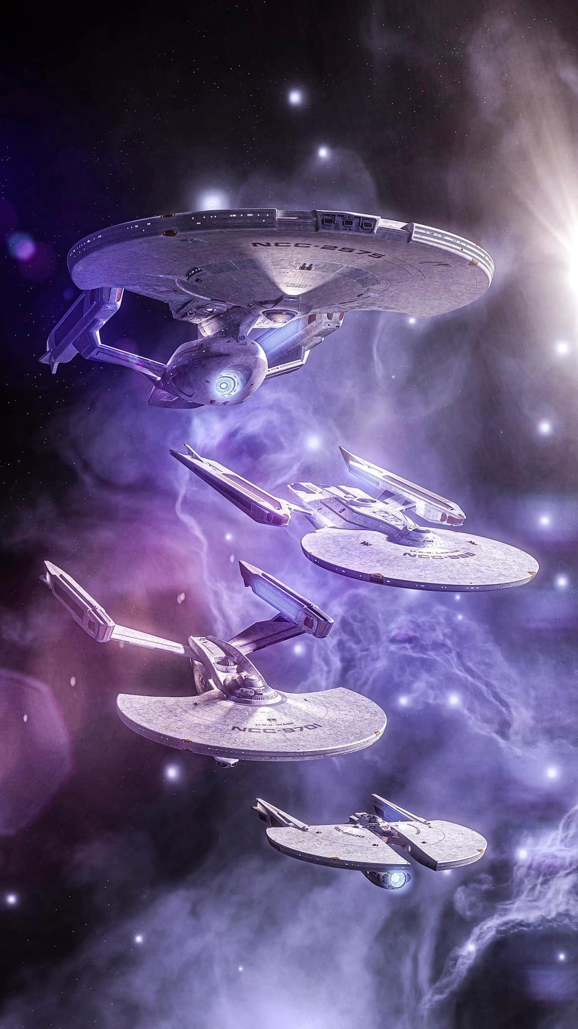 3d artist_collaboration commentary english_commentary flying glowing highres howie_day nebula no_humans sean_quigley space spacecraft star_(sky) star_trek star_trek:_starfleet_command vehicle_focus