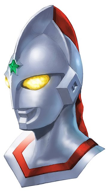 1boy funbolt male_focus simple_background solo star_(symbol) the_ultraman_(anime) ultra_series ultraman_joneus unko_tarou upper_body white_background yellow_eyes