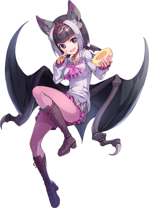 1girl common_vampire_bat_(kemono_friends) full_body game_cg kemono_friends kemono_friends_kingdom looking_at_viewer official_art solo tachi-e transparent_background
