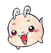 antennae beta_digimon c&#039;mon_digimon:_the_capering_monster_bun digimon digimon_(creature) fangs koromon simple_background solo tail white_background