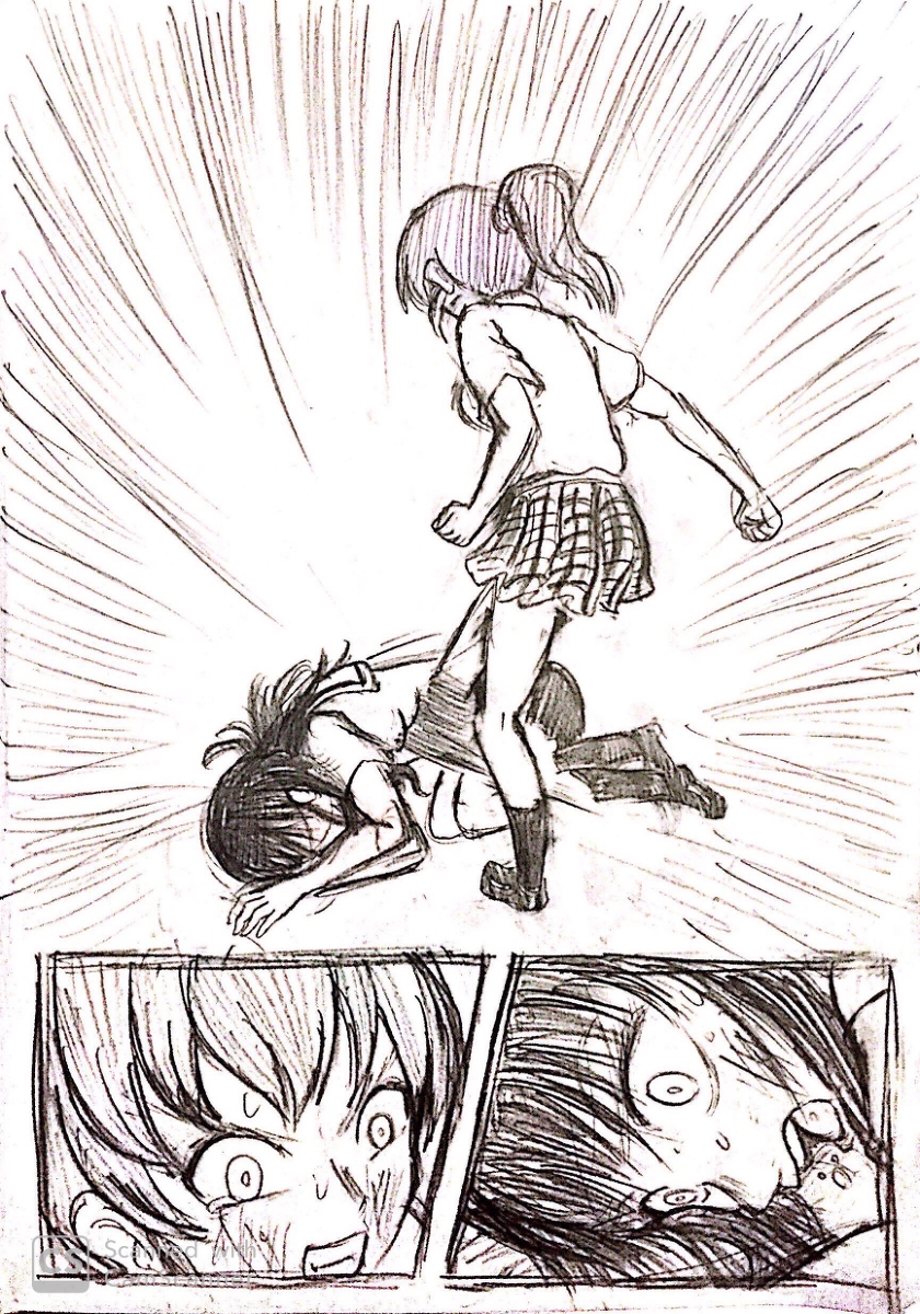 2girls artist_request catfight highres multiple_girls sketch tagme