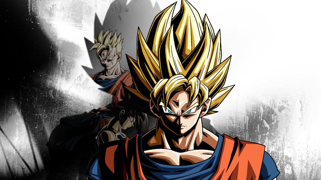 3boys aqua_eyes artist_request bandana bardock black_hair blonde_hair dougi dragon_ball dragon_ball_xenoverse father_and_son frown grandfather_and_grandson key_visual looking_at_viewer looking_down male_focus meme multiple_boys muscular muscular_male official_art orange_dougi profile promotional_art red_bandana saiyan_armor scar scar_across_eye scar_on_face short_hair son_gohan_(future) son_goku spiked_hair super_saiyan third-party_source upper_body