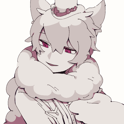 1boy animal_ears arne_no_jikenbo bow buttons commentary_request dress_shirt fur_scarf greyscale hair_between_eyes hat hat_bow hat_ornament long_sleeves looking_to_the_side lowres male_focus mini_hat mini_top_hat monochrome red_bow red_eyes shirt short_hair shuntaro_(tya_nya0000) simple_background solo spot_color star_(symbol) star_hat_ornament suspenders top_hat upper_body white_background wolf_ears zisye
