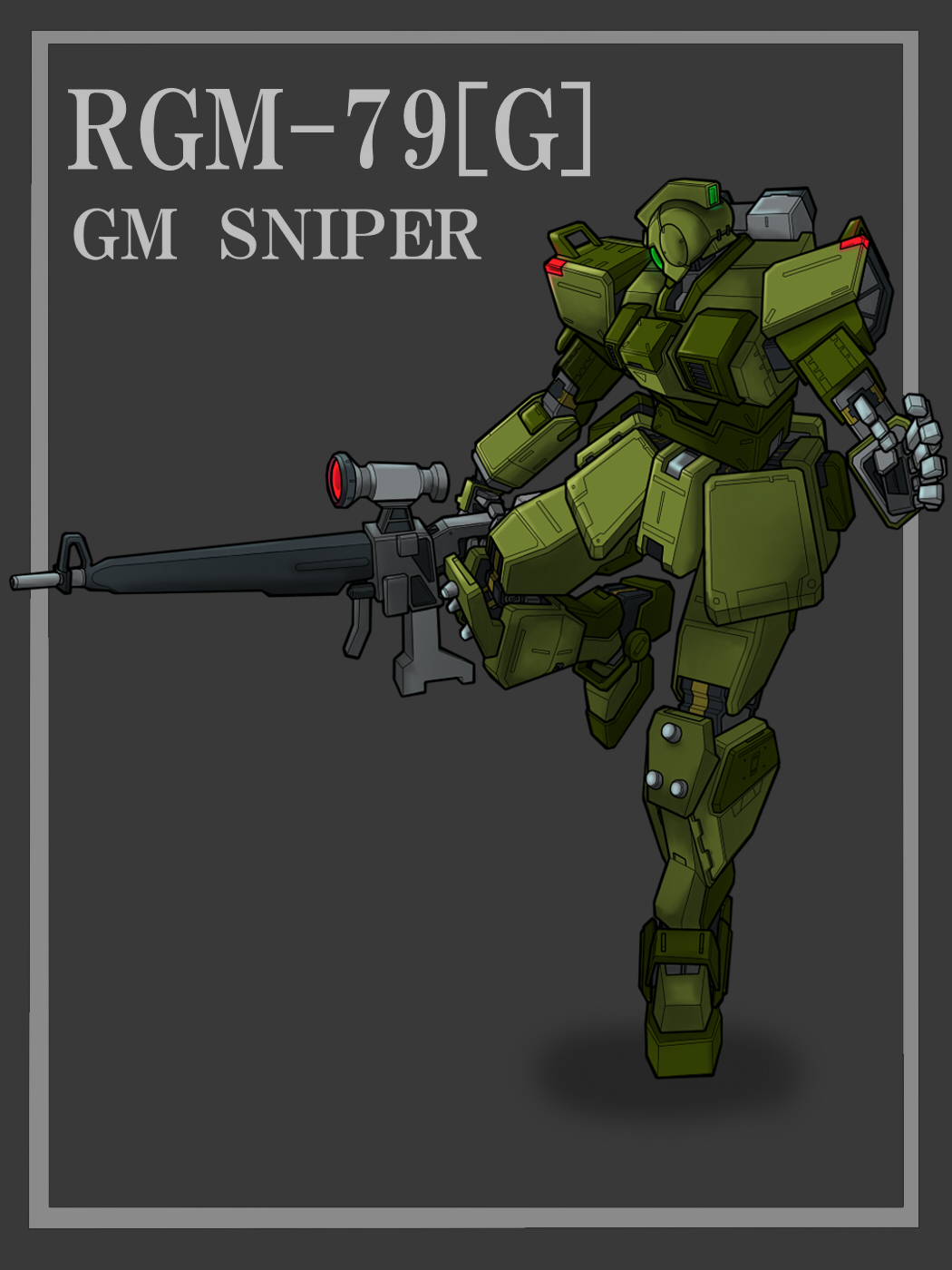 character_name gm_sniper gun gundam gundam_08th_ms_team highres mecha rifle robot sniper_rifle weapon