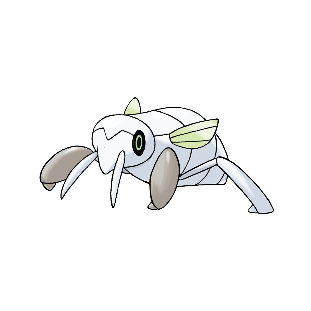animal_focus black_sclera bug colored_sclera full_body gen_3_pokemon green_eyes insect_wings nincada nintendo no_humans official_art pokemon pokemon_(creature) pokemon_focus pokemon_rse simple_background solo sugimori_ken third-party_source white_background wings