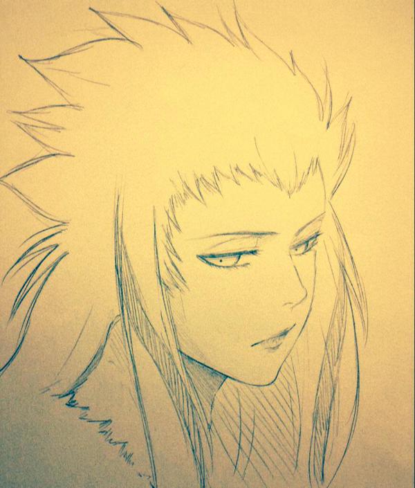 1girl bleach bleach:_zanpakutou_ibun_hen female_focus fur sketch solo traditional_media yuta_(best1heart) zabimaru