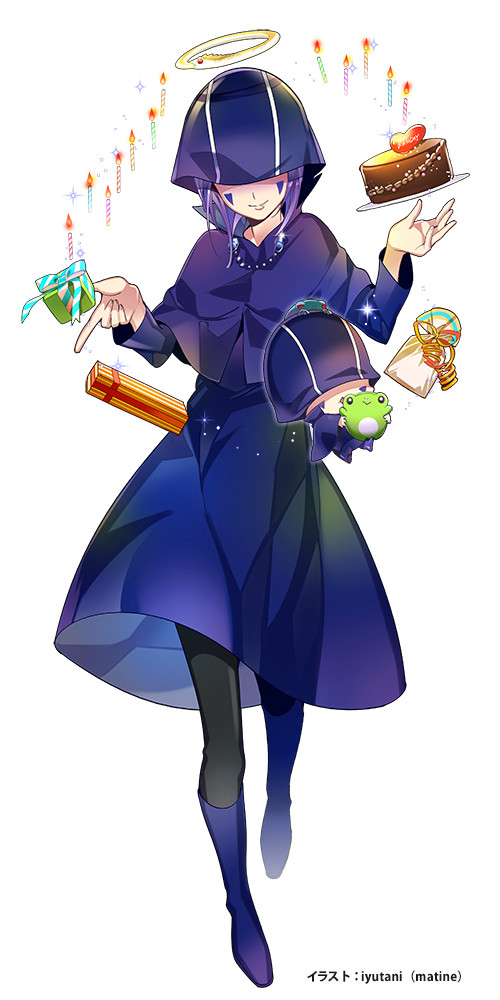 1boy 1girl androgynous boots coat dual_persona full_body hat iyutani katekyo_hitman_reborn! mammon_(reborn) pantyhose purple_hair short_hair simple_background smile white_background