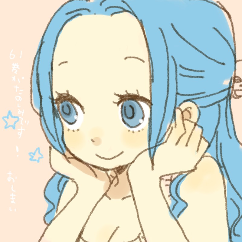 1girl blue_eyes blue_hair breasts cleavage female_focus hair_ornament hairclip matching_hair/eyes nefertari_vivi one_piece princess solo yukke