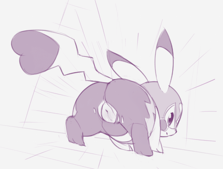 1girl animal_focus animal_sexualization ass cleft_of_venus closed_mouth clothed_pokemon cosplay_pikachu female_focus from_behind full_body gen_1_pokemon greyscale kekitopu leggings looking_at_viewer looking_back luchador_mask monochrome nintendo no_humans pikachu pikachu_libre pokemon pokemon_(creature) pussy sketch solo torn_clothes torn_leggings uncensored