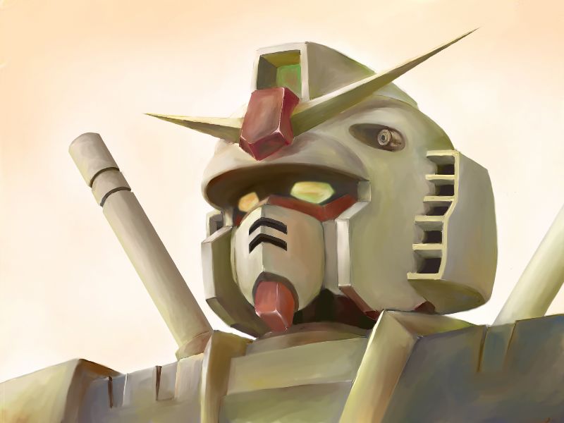 gradient_background gundam matirine mecha mobile_suit_gundam robot rx-78-2_gundam tagme