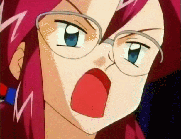 1boy 1girl alternate_color animated animated_gif ash_ketchum beam belt black_hair black_skirt blue_eyes breasts cloyster elite_four evil_eyes fighting gen_1_pokemon glasses hair_ornament horns injury jacket large_breasts long_hair lorelei_(pokemon) nintendo pencil_skirt pikachu poke_ball pokemon pokemon_(anime) pokemon_(creature) ponytail purple_hair running skirt violence