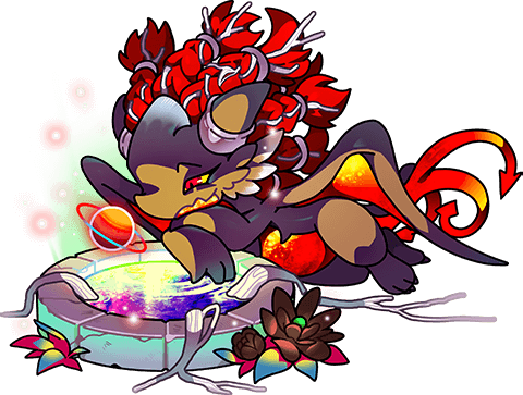 braid colored_sclera dragon dragon_village_(series) dragon_village_collection game_cg horn_ornament horn_ring horns lowres lying multiple_braids multiple_tails nidhogg_(apocalypse)_(dragon_village) nidhogg_(dragon_village) no_humans official_art on_side planet plant_roots red_eyes red_hair ring_hair_ornament tail third-party_source transparent_background water well yellow_sclera