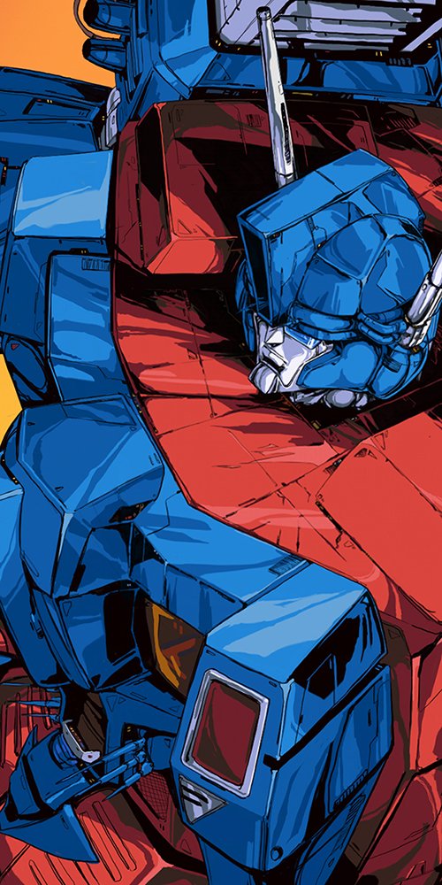 1980s_(style) autobot blue_eyes close-up commentary english_commentary from_above hinomars19 looking_ahead mecha no_humans oldschool paid_reward_available retro_artstyle robot science_fiction solo transformers ultra_magnus
