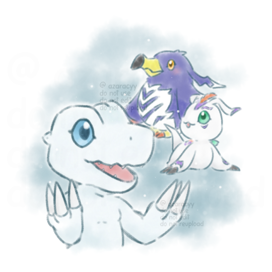 blue_eyes claws digimon digimon_(creature) gomamon green_eyes penmon yellow_eyes yukiagumon