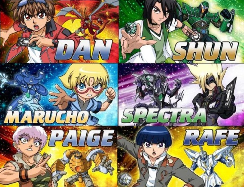 1990s_(style) bakugan_battle_brawlers bishoujo_senshi_sailor_moon bishoujo_senshi_sailor_moon_supers black_hair blonde_hair dragonoid everyone glasses helios_(sailor_moon) kazami_shun kuso_danma marucho_marokuro paige_(bakugan) rafe_waver retro_artstyle screencap short_hair spectra_phantom