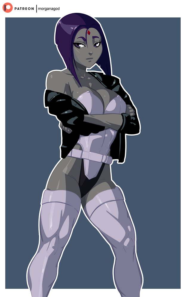 1girl breasts dc_comics female_focus morganagod raven_(dc) solo tagme teen_titans