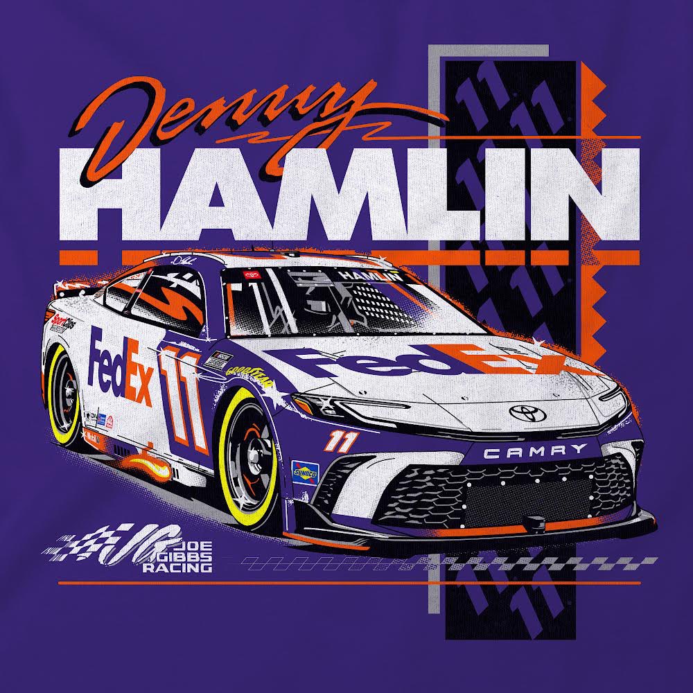car commentary english_commentary fedex fire glint goodyear motor_vehicle nascar no_humans official_art race_vehicle racecar ryan_williams sponsor toyota toyota_camry vehicle_focus white_car