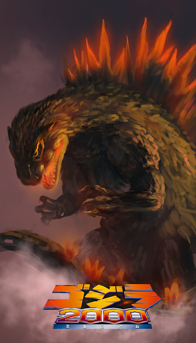 dinosaur energy glowing godzilla godzilla_(series) godzilla_2000:_millennium highres husan kaiju no_humans plasma sharp_teeth tail teeth toho