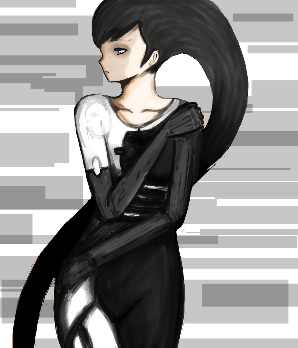 1girl akkirasetsu azel_(panzer_dragoon) long_hair looking_away panzer_dragoon panzer_dragoon_saga very_long_hair