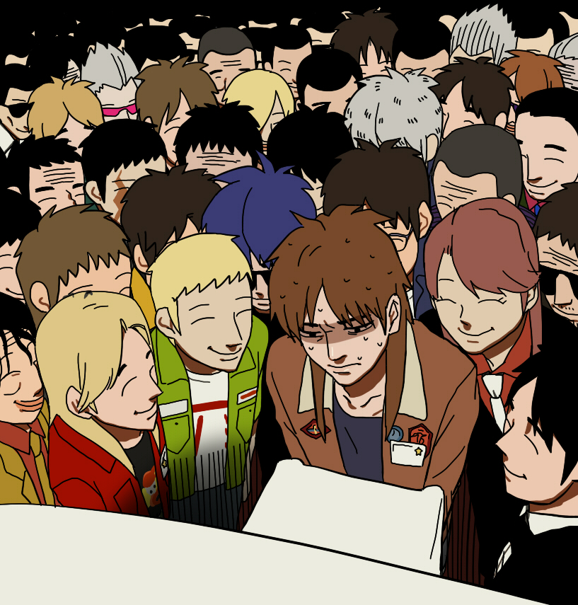 6+boys akagi:_yami_ni_oritatta_tensai akagi_shigeru andou_mamoru black_eyes blonde_hair blue_hair blue_necktie bomber_jacket brown_hair brown_jacket buraiden_gai buzz_cut character_request closed_eyes closed_mouth commentary_request endou_yuuji frown fukumoto_mahjong funai_jouji furuhata_takeshi gin_to_kin grey_hair hirai_ginji hirayama_yukio hyoudou_kazutaka hyoudou_kazuya ichijou_seiya ishida_kouji itou_kaiji jacket kaiji kaoru_isawa kawamatsu_ryouhei kitami_(kaiji) kudou_gai long_hair lvnp male_focus medium_hair morita_tetsuo multiple_boys murakami_tamotsu muraoka_takashi necktie nervous_sweating old old_man ootsuki_(kaiji) pink-tinted_eyewear red_jacket sahara_makoto sakazaki_koutarou shaded_face shirube_(tobaku_haouden_zero) short_bangs short_hair smile sunglasses sweat takuya_nunmakawa tinted_eyewear tobaku_haouden_zero ukai_zero upper_body very_short_hair