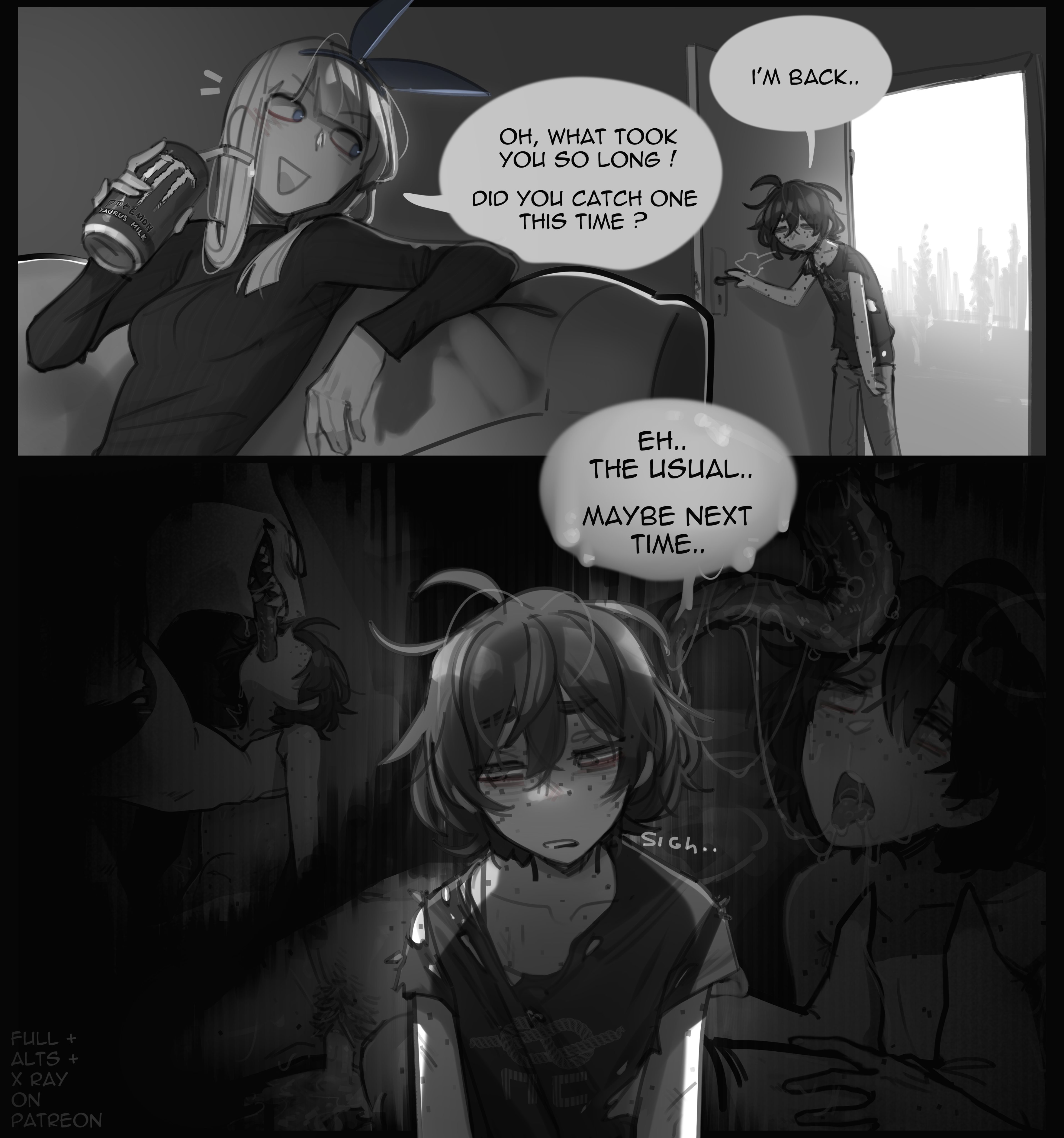 Rule 34 Dev - 2girls absurdres after_rape after_vaginal ahoge body_freckles  collarbone cum cum_in_pussy english_text erika_(popopoka) freckles  gen_2_pokemon hair_between_eyes highres indoors interspecies long_tongue  multiple_girls multiple_views ...