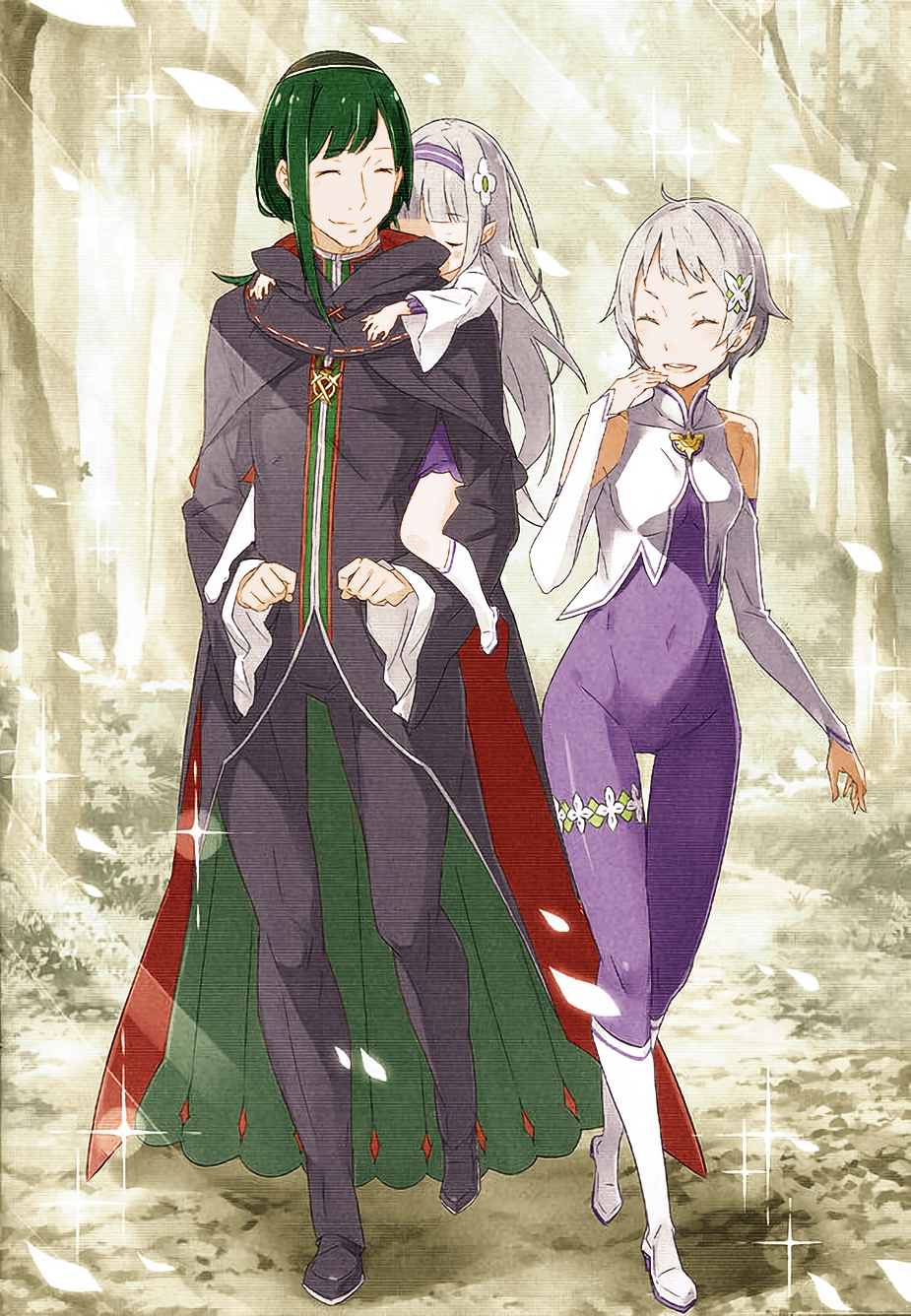 colorized ddukae elf fortuna_(re:zero) highres novel_illustration official_art ootsuka_shin&#039;ichirou petelgeuse_romaneeconti pointy_ears re:zero_kara_hajimeru_isekai_seikatsu third-party_edit white_hair
