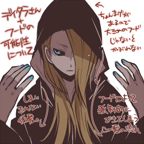 1boy aqua_eyes aqua_nails blonde_hair deidara_(naruto) edo_tensei long_hair male_focus nail_polish naruto_(series) naruto_shippuuden ninja simple_background solo white_background yosakuh