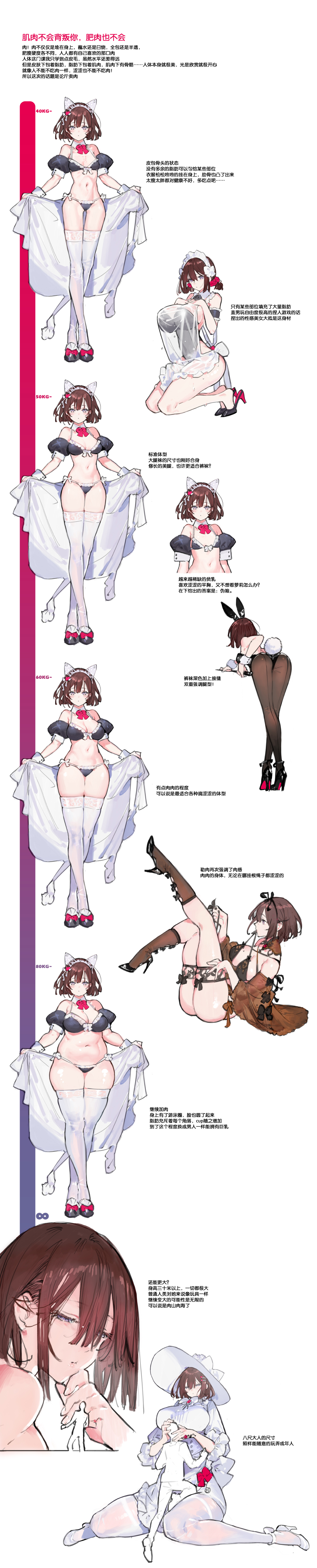 1girl 1other absurdres animal_ears bare_arms bent_over black_bow black_bra black_panties black_shoes bow bowtie bra breasts brown_hair brown_socks buttons cat_ears chinese_commentary cleavage commentary_request detached_sleeves dress feet_up footwear_bow frills full_body giant giantess hand_on_own_chin hands_on_another&#039;s_head hands_on_own_chest hands_up hat headband high_heels highres holding infinity_symbol kneeling large_breasts legs_up leotard lingerie long_image looking_at_another looking_down medium_breasts medium_hair no_socks original panties playboy_bunny plump puffy_detached_sleeves puffy_short_sleeves puffy_sleeves rabbit_ears rabbit_tail red_bow red_bowtie see-through_clothes shoes short_dress short_sleeves short_twintails small_breasts socks standing starshadowmagician sun_hat tail tall_image thick_thighs thigh_strap thighhighs thighs translation_request twintails underwear white_background white_bow white_dress white_headband white_headdress white_shoes white_thighhighs wrist_cuffs