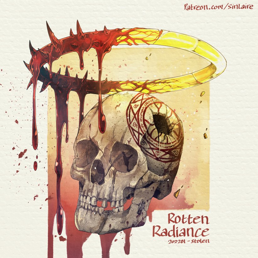 blood blood_halo broken_skull dated halo liquid_halo magic_circle no_humans original simple_background sinlaire skull white_background