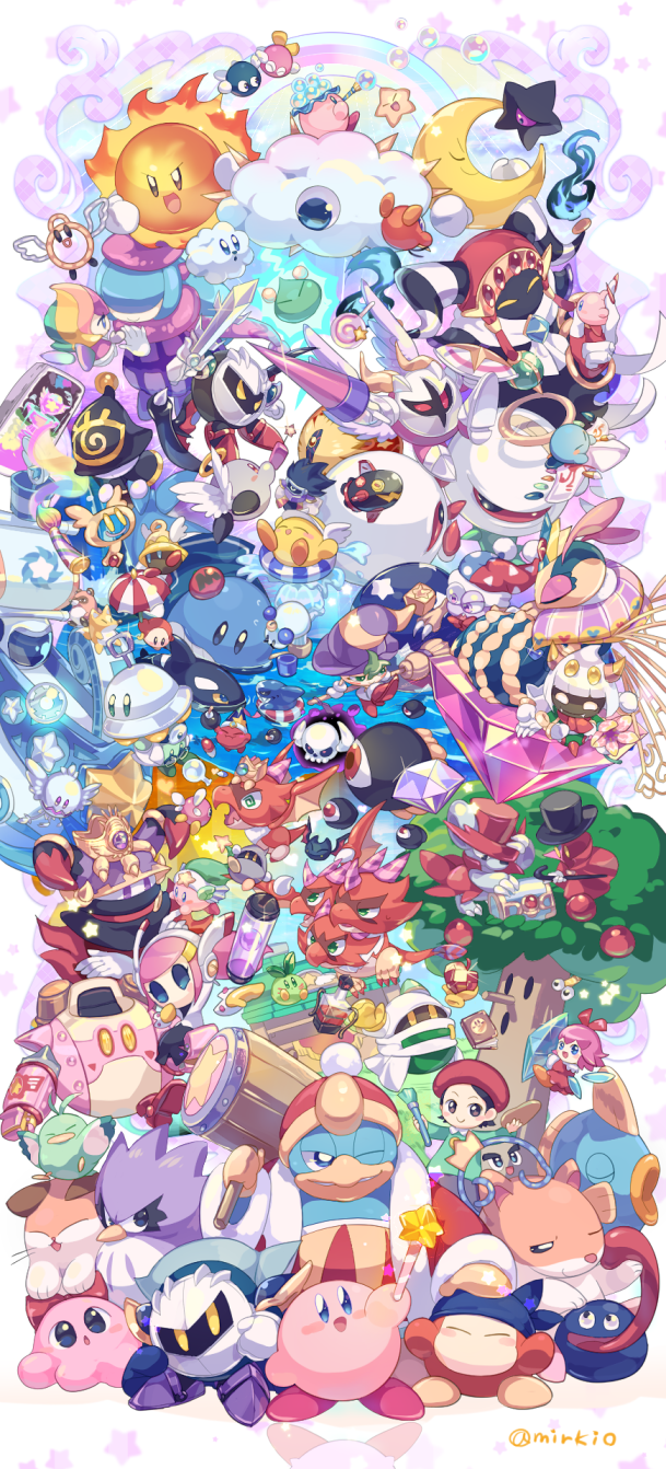 :d @_@ ^_^ acro_(kirby) adeleine angel_wings bandana bandana_waddle_dee beret black_hair black_hat blue_eyes blue_fire blue_hair blush_stickers bomb_kirby book bronto_burt brush bubble bubble_kirby candy chuchu_(kirby) claycia closed_eyes coat con_(kirby) coo_(kirby) copy_ability crystal cupid_kirby cutter_kirby dark_matter_(kirby) dark_matter_blade dark_meta_knight dark_mind dark_mind_(orb) dark_nebula daroach demon_wings doctor_kirby doomer_(kirby) dragon drawcia elline_(kirby) everyone fatty_whale fire food galacta_knight gooey_(kirby) green_hat green_shirt grill_(kirby) gryll_(kirby) halcandran_dee halo hammer hat highres innertube invincible_candy kine_(kirby) king_dedede kirby kirby&#039;s_epic_yarn kirby&#039;s_return_to_dream_land kirby:_planet_robobot kirby:_squeak_squad kirby:_triple_deluxe kirby_(series) kirby_64 kirby_and_the_rainbow_curse komoreg kracko lalala_(kirby) lance landia lollipop lololo_(kirby) looking_at_viewer lor_starcutter magolor magolor_ex magolor_soul marx_(kirby) master_crown meta_knight mr._bright mr._shine multicolored_hair nago_(kirby) nesp nightmare_(kirby) nintendo one_eye_closed open_mouth paint_palette paintbrush pitch_(kirby) polearm pon_(kirby) prince_fluff purple_hat queen_sectonia rainbow rayman_limbs red_coat red_eyes red_hat reflection reflective_floor ribbon_(kirby) rick_(kirby) robobot_armor shadow_kirby shield shirt short_hair smile sphere_doomer star_(symbol) susie_(kirby) swim_ring sword sword_kirby taranza top_hat treasure_chest twitter_username ufo ufo_(kirby) ultra_sword_kirby umbrella vial waddle_dee waddle_doo weapon whispy_woods white_wings wings yellow_eyes zero_(kirby) zero_two_(kirby)