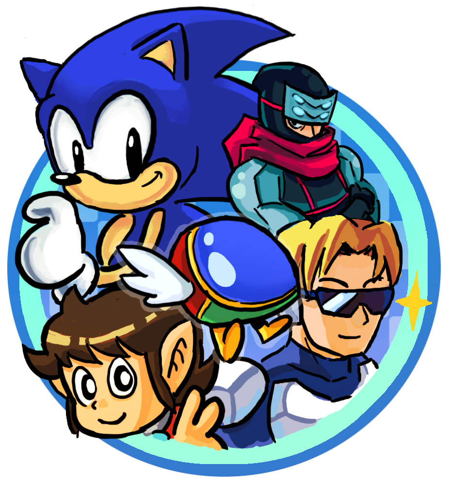 5boys alex_kidd alex_kidd_(character) character_request company_connection copyright_request fantasy_zone multiple_boys opa-opa sega shinobi_(game) shinobi_(ps2) shinobi_(video_game) sonic_(series) sonic_the_hedgehog tagme
