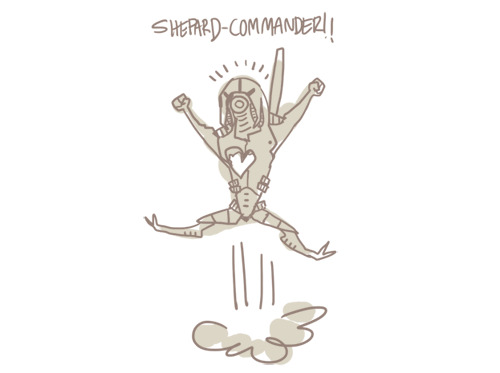 arlmuffin english_text excited geth jumping legion_(mass_effect) mass_effect_(series) robot tumblr