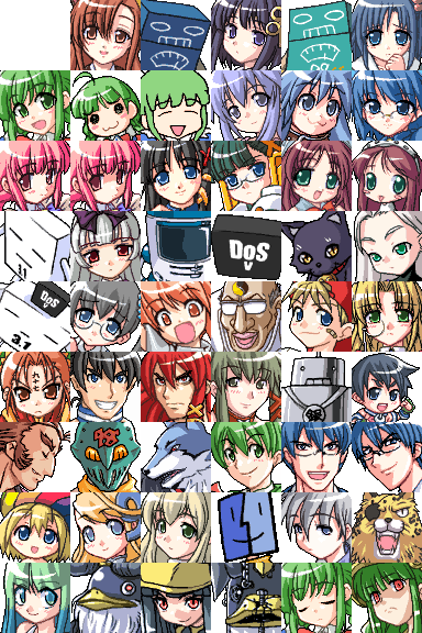 2003_server 2k-kun 2k-tan 3.1-tan 6+boys 6+girls 95-tan 98-tan 98se-kun 98se-tan :3 ahoge akaneya apple_inc. bald bandaid blonde_hair blue_eyes blue_hair cat ce-tan closed_eyes dos dos_cat dr_norton everyone eyepatch faceset glasses gradient_hair green_eyes green_hair grin homeko icon_(computing) lindows linux linux-tan mcafee mcafee_antivirus me-kun me-tan microsoft monocle multicolored_hair multiple_boys multiple_girls norton nt-tan os-tan os9 robot semi-rimless_eyewear smile trend_micro trend_micro_virus_buster two-tone_hair under-rim_eyewear we-tan xp-kun xp-tan xp_home-tan xphome