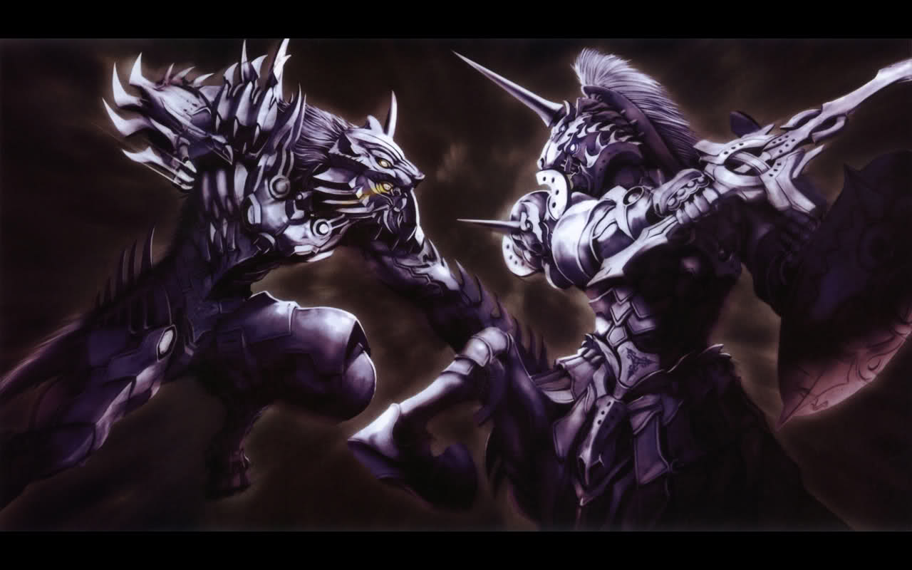 battle centauroid claws horns horse_orphnoch kamen_rider kamen_rider_555 letterboxed monster morishita_naochika no_humans shield single_horn sword taur weapon wolf_orphnoch