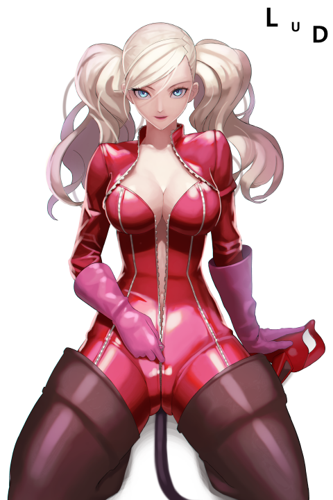 10s 1girl arm_support blue_eyes boots breasts cleavage fake_tail female_focus gloves gluteal_fold large_breasts looking_at_viewer lud mask navel persona persona_5 purple_gloves reclining simple_background solo stomach tail takamaki_anne thigh_boots thighhighs twintails undressing unworn_mask unzipped unzipping zipper zipper_pull_tab