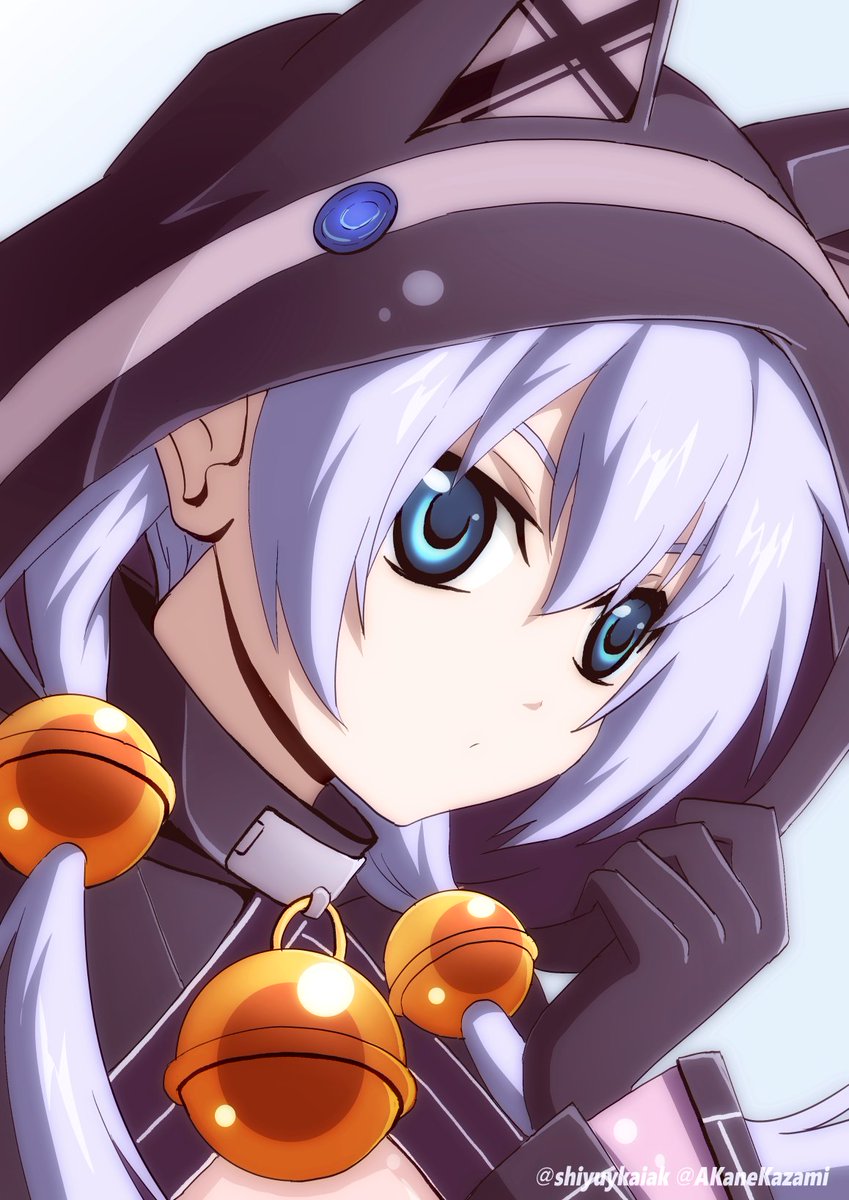 1girl akane_kazami altina_orion altina_orion_(cosplay) animal_ear_hood animal_ears bell black_gloves blue_eyes choker closed_mouth commission cosplay dot_mouth eiyuu_densetsu fake_animal_ears gloves hair_bell hair_ornament highres hood hood_down jingle_bell long_hair muv-luv muv-luv_alternative neck_bell portrait rabbit_ears sen_no_kiseki sen_no_kiseki_(series) sen_no_kiseki_ii sidelocks skeb_commission solo yashiro_kasumi