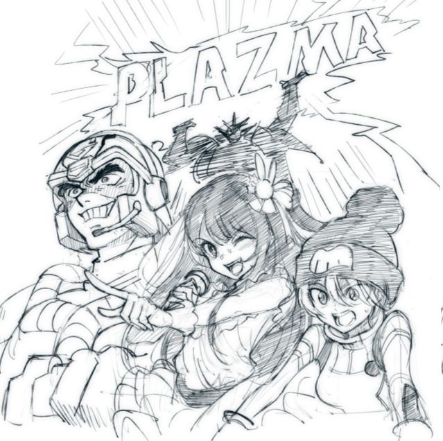 1boy amate_yuzuriha armor bodysuit breasts crossover frills getter_dragon getter_robo getter_robo_g gundam gundam_gquuuuuux hair_between_eyes hat helmet hoshino_ai idol idol_clothes kin-san_(sasuraiga) long_hair mecha mecha_pilot_suit monochrome nagare_ryoma normal_suit_(gundam) one_eye_closed open_mouth oshi_no_ko red_hair ribbon robot scarf science_fiction short_hair sideburns smile spikes star-shaped_pupils star_(symbol) super_robot symbol-shaped_pupils