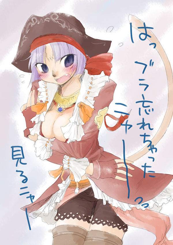 00s 1girl corsair corsair_(final_fantasy) female_focus final_fantasy final_fantasy_xi mithra_(ff11) solo tail thighhighs toroshio