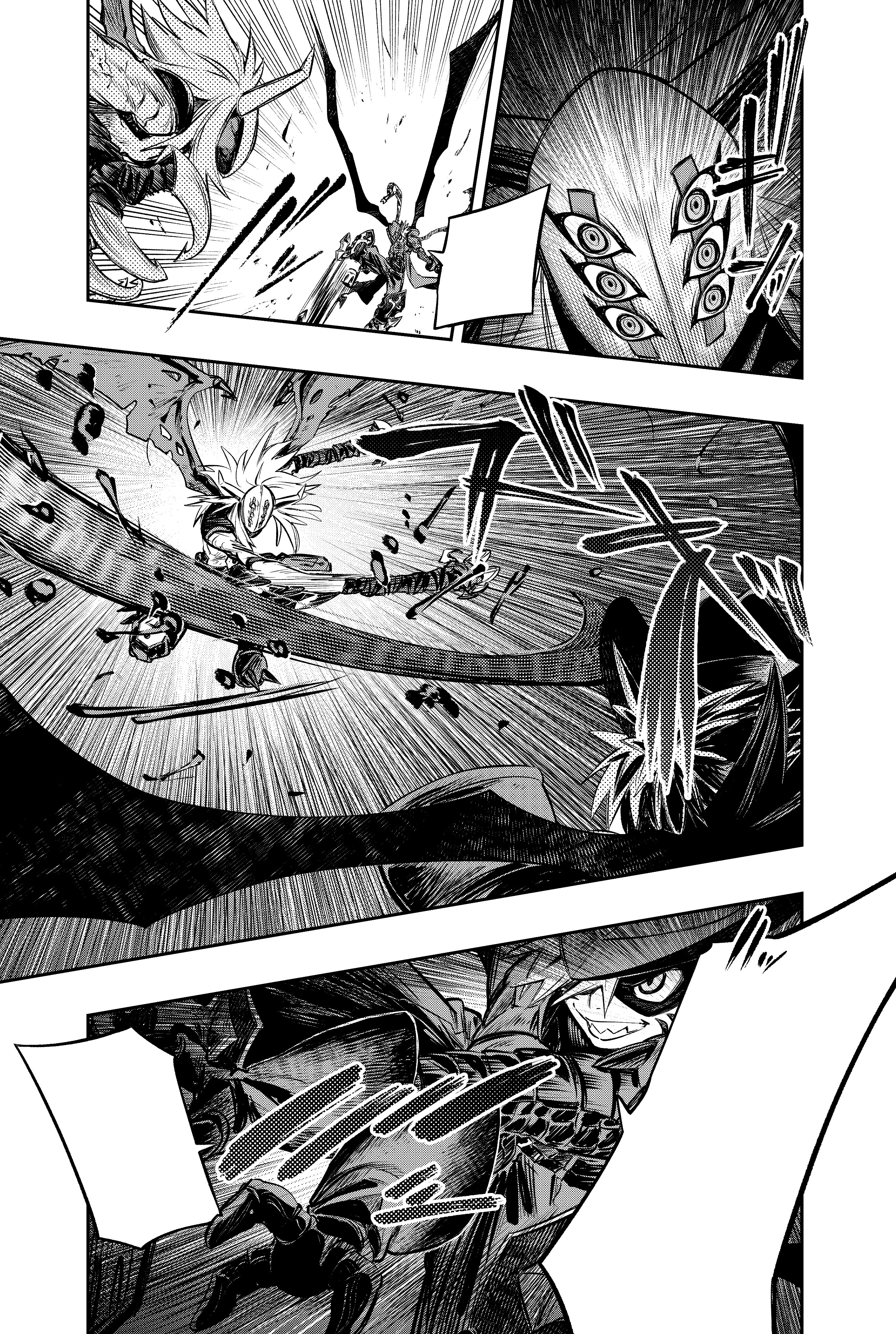 absurdres belt digimon digimon_(creature) hat highres magnakidmon mask neodevimon original sharp_teeth teeth