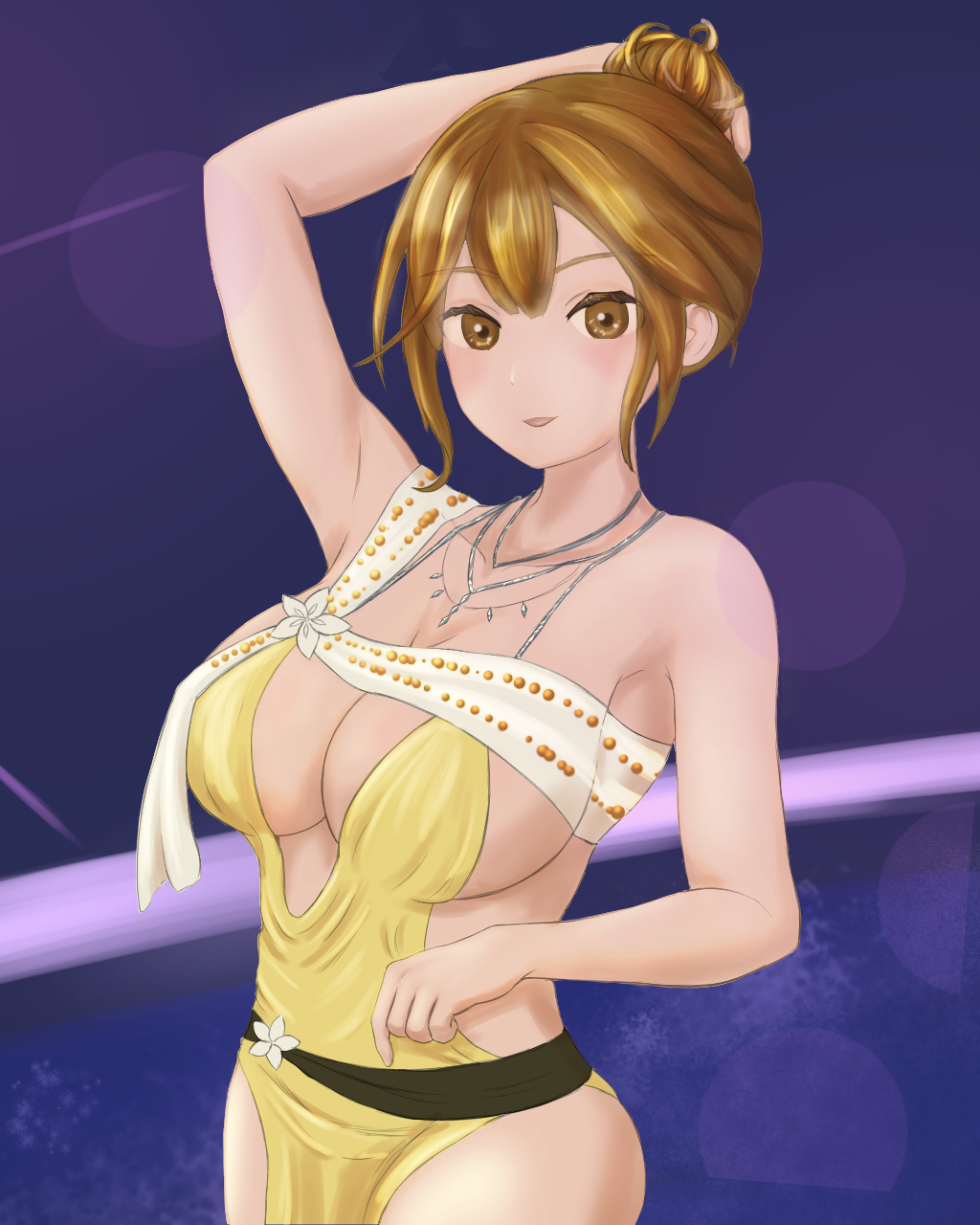 1girl breasts brown_hair dead_or_alive highres large_breasts misaki_(doa) solo