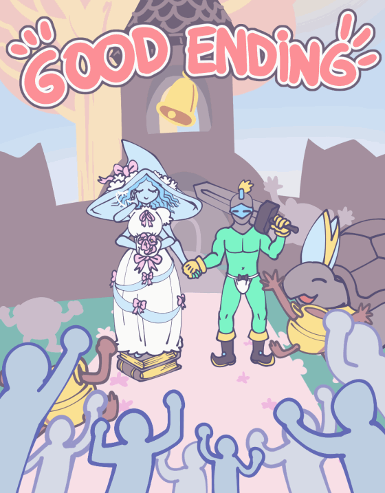 animated animated_gif bell blue_skin book bouquet colored_skin dress elden_ring extra_arms flower green_skin ranni_the_witch supersatanson sword turtle weapon wedding_dress