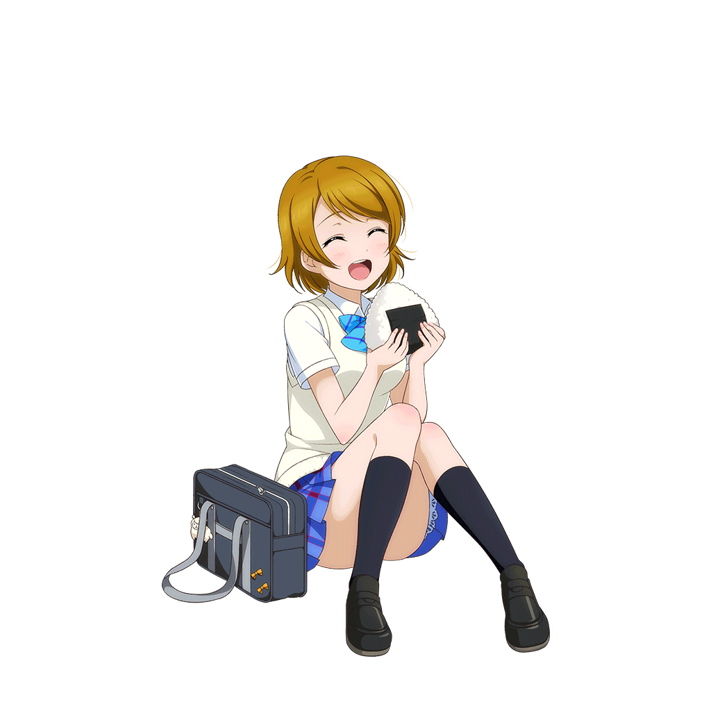 1girl ^_^ alpaca anime_coloring bag bag_charm black_shoes black_socks blue_bow blue_bowtie blue_skirt blush bow bowtie breasts brown_hair brown_sweater_vest charm_(object) closed_eyes diagonal-striped_bow diagonal-striped_bowtie diagonal-striped_clothes dress_shirt food full_body hand_up holding holding_food kneehighs knees knees_up koizumi_hanayo loafers love_live! love_live!_school_idol_festival love_live!_school_idol_project medium_breasts miniskirt official_art onigiri open_mouth otonokizaka_school_uniform petticoat pigeon-toed plaid_clothes plaid_skirt pleated_skirt purple_eyes rice school_bag school_uniform shirt shoes short_hair short_sleeves sitting skirt smile socks solo striped_clothes stuffed_alpaca summer_uniform sweater_vest teeth thighs three_quarter_view transparent_background upper_teeth_only white_shirt