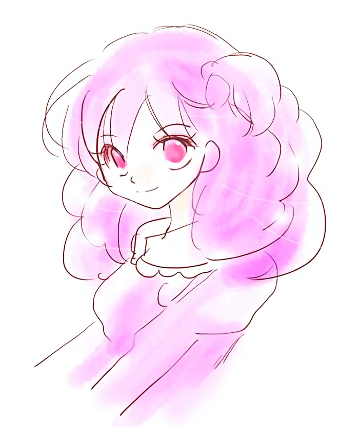 1990s_(style) akazukin_chacha head marin_(marine-sky-earth) pink_hair retro_artstyle tagme