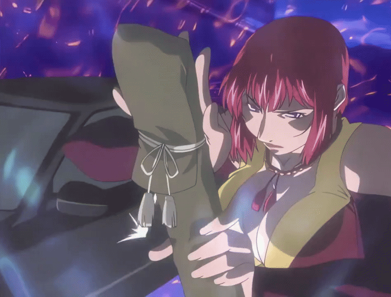 00s 1girl 2007 animated animated_gif anime_screenshot attack bare_shoulders bead_necklace beads bible_black bible_black_new_testament bouncing_breasts breasts car cleavage energy energy_weapon jewelry large_breasts lipstick long_sleeves makeup mature_female monk motor_vehicle necklace night nun purple_eyes red_hair religious revealing_clothes shin_bible_black short_hair tagme takashiro_hiroko tight_clothes