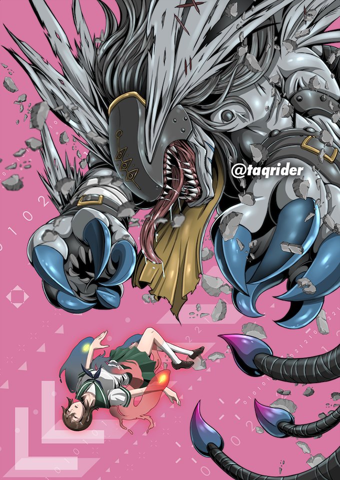 claws digimon digimon_(creature) manticoremon mask sharp_teeth tail teeth wings yagami_hikari